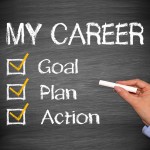 Chalkboard with career mentoring checklist