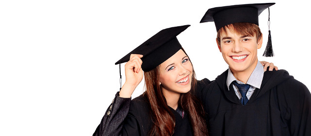 graduates smiling